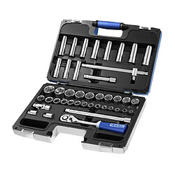 Stanley Expert by Facom - Coffret de douilles et accessoires 1/2"" métriques 42 pièces - E032908 