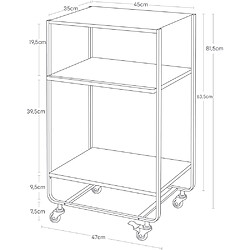 Avis Yamazaki Desserte de cuisine en métal à roulettes Wagon blanc.