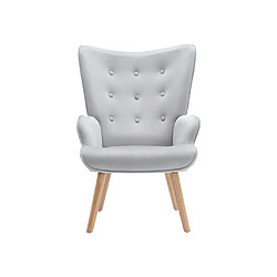 Vente-Unique Fauteuil en velours gris VATELY