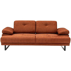 Hanah Home Canapé moderne en tissu orange Mustang 2 places.