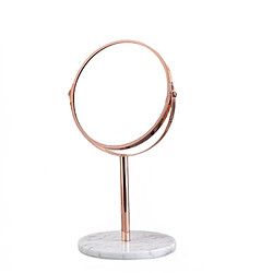 Universal Style marbre or rose, miroir de toilette double face, loupe, miroir de toilette de bureau, rotation à 360 degrés | miroir de bain 