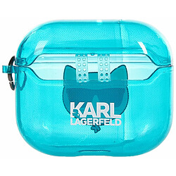 Karl Lagerfeld KLA3UCHFL Coque pour AirPods 3 Bleu/Choupette