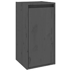 Maison Chic Armoire murale,Meuble de Rangement pour salon,cuisine Gris 30x30x60 cm Bois de pin massif -MN79106