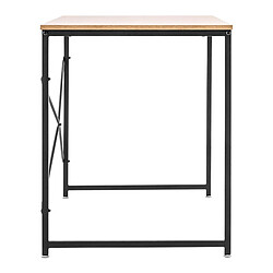 Helloshop26 Bureau adulte rectangulaire 120 x 60 cm marron et noir 14_0000772 pas cher