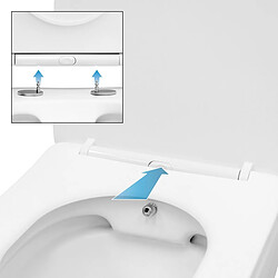 Acheter Ecd Germany WC suspendu en céramique avec fonction de bidet Soft-Close White