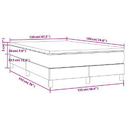 Maison Chic Lit adulte- Ensemble lit + matelas,Sommier à lattes de lit matelas cappuccino 120x190cm similicuir -GKD42259 pas cher