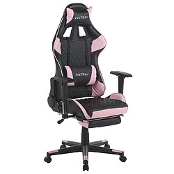 Beliani Siège de gamer noir et rose VICTORY