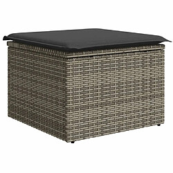 Acheter vidaXL Salon de jardin 11 pcs avec coussins gris résine tressée