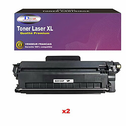 T3AZUR- 2 x Toners compatibles avec brother DCP-L2627DWE, DCP-L2627DWXL, TN-2510XL Noir (3 000 pages) 