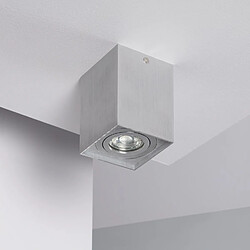 Ledkia Plafonnier Aluminium Jaspe Argenté Argent Ledkia Plafonnier Aluminium Jaspe Argenté Argent