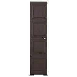 vidaXL Armoire en plastique 40x43x164 cm Design de bois Marron