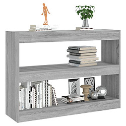 Acheter vidaXL Bibliothèque/Séparateur de pièce sonoma gris 100x30x72 cm