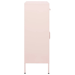 Avis vidaXL Armoire de rangement Rose 80x35x101,5 cm Acier