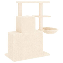 Arbre à chat avec griffoirs,niche pour chat en sisal Crème 83 cm -MN47400 pas cher