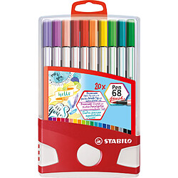 STABILO Feutre de dessin Pen 68 brush, ColorParade de 20 () 