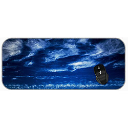 Universal (750x300x3) xxl jeu grand coussin de souris nuage ciel mer bleu mer de nuages cousés pad mince