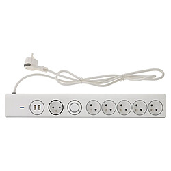 Multiprise parafoudre 6 prises 16A + 2 USB - Thomson