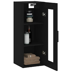 Maison Chic Armoire murale,Meuble de Rangement pour salon,cuisine noir 34,5x34x90 cm -MN44781 pas cher