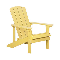 Beliani Chaise de jardin Bois d'ingénierie Jaune ADIRONDACK