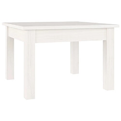 vidaXL Table basse Blanc 45x45x30 cm Bois massif de pin