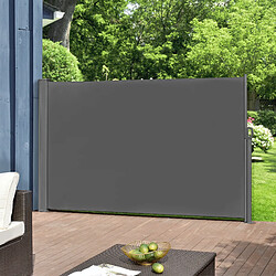 Brise-Vue pour Balcon Terrasse Jardin Store Latéral Pare-Soleil Protection Intempéries UV Vie Privée Acier Polyester 160 x 300 cm Gris [pro.tec]