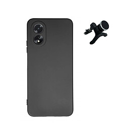 SuppOrt Magnétique renforcé de kit + couvercle de silicone liquide Phonecare pour Oppo A38 4G - le noir 