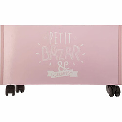 Atmosphera, Createur D'Interieur Coffre de rangement à roulettes Kids - 48 x 28 cm - Rose