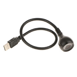 Lampe flexible de lumière d'USB LED pour l'étude de lit de PC d'ordinateur Noir + blanc