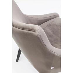 Acheter Chaise Mode pieds noirs velours gris Kare Design