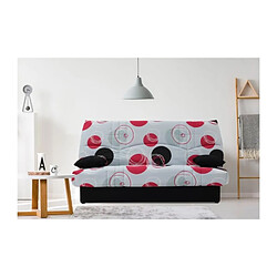 Clic clac 3 places DREAM - Tissu 100% Coton imprimé Planete - Couchage 125x190 cm - L190 x P92 x H96 cm