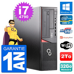 PC Fujitsu Esprimo E920 DT Intel i7-4790 RAM 32Go Disque 2To Windows 10 Wifi - Occasion