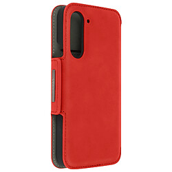 Étui Doro 8050 Porte-carte 2 languettes magnétique Wallet Case Original - Rouge