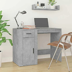 Avis Maison Chic Bureau avec armoire de rangement,Table de travail,Table d'étude gris béton bois d'ingénierie -GKD24057