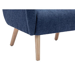 Vente-Unique Fauteuil en tissu bleu MAZARONE pas cher