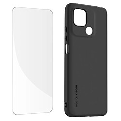 Coque semi-rigide pour Xiaomi Redmi 10C et Verre Trempé 9H Made for Xiaomi Noir