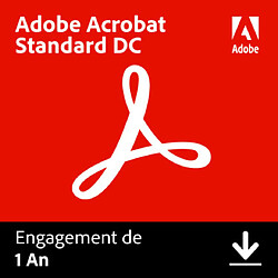 Adobe Systems Acrobat Standard DC - Licence 1 an - 1 utilisateur - A télécharger