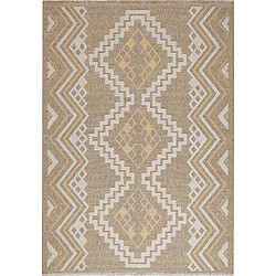 Jardindeco Tapis intérieur extérieur aspect jute jaune Tijuana 9054 90 x 67 cm. Tapis intérieur extérieur aspect jute jaune Tijuana 9054 90 x 67 cm