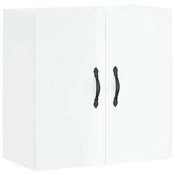 Maison Chic Armoire murale,Meuble de Rangement,Armoire Suspendue Blanc brillant 60x31x60 cm Bois d'ingénierie -MN17939