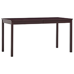 Ensemble salle à manger de jardin 7 pcs,Table et chaise à dîner Pinède Marron foncé -MN23093