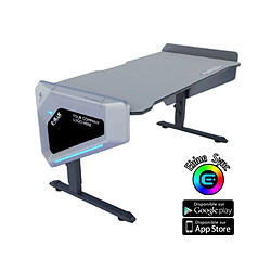 Bureau Gamer Extensible E-BLUE - Smart RGB LED - EGT568-S - Hauteur ajustable - Largeur 1m65