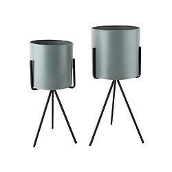 Present Time Duo de Cache-pot Pedestal XL - Vert Present Time - Duo de Cache-pot Pedestal XL - Vert - Design