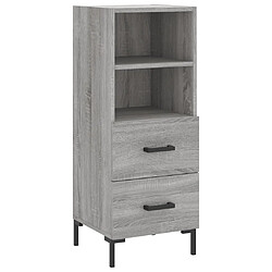 Maison Chic Buffet,Meuble de Rangement,commode pour salon,Cuisine Sonoma gris 34,5x34x90 cm Bois d'ingénierie -MN82781