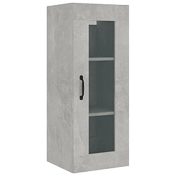 Maison Chic Armoire murale suspendue,Meuble de Rangement pour salon,cuisine Gris béton 34,5x34x90 cm -MN19229