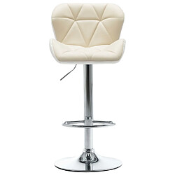 Avis vidaXL Tabouret de bar Crème Similicuir