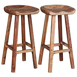 Acheter vidaXL Tabourets de bar lot de 2 bois d'acacia massif