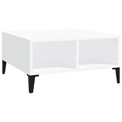 Maison Chic Table basse,Table Console Table d'appoint, Table pour salon Blanc 60x60x30 cm Aggloméré -MN92129