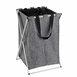 WENKO Panier à linge design Uno - L. 35 x H. 57 cm - Gris chiné