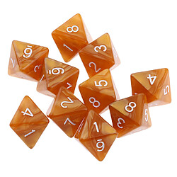 Avis 10pcs Dés 8 Faces D8 Dés Polyédriques Pour Les Jeux De Table De Fête Café Léger