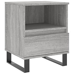 Maison Chic Table de chevet,Table de nuit,Table d'appoint pour salon sonoma gris 40x35x50 cm bois d’ingénierie -MN71259