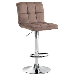 Non Tabouret de bar Peru velours chrome 